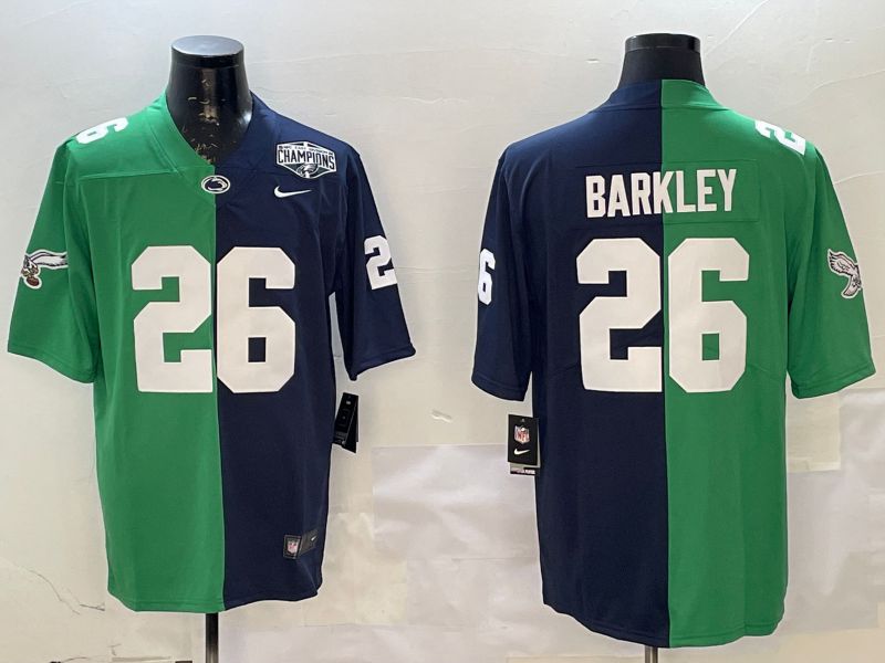 Men 2025 Philadelphia Eagles #26 Barkley Blue Green Nike Limited NFL Jersey style 2->philadelphia eagles->NFL Jersey